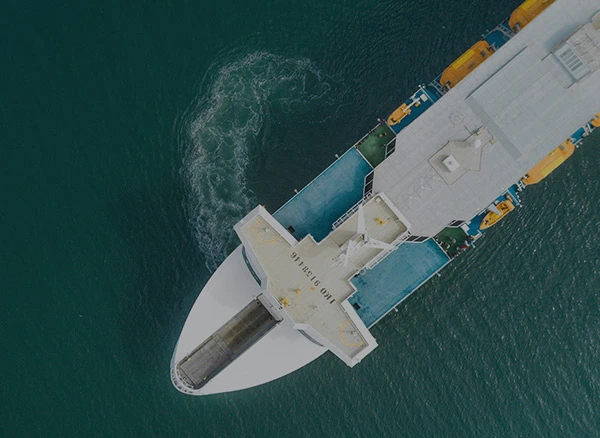 Freight ship at sea