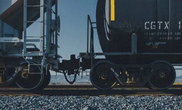 railway freight tanker on tracks for logistics and transport services